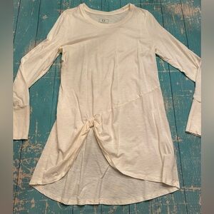 Cream Asymmetrical Tunic Top